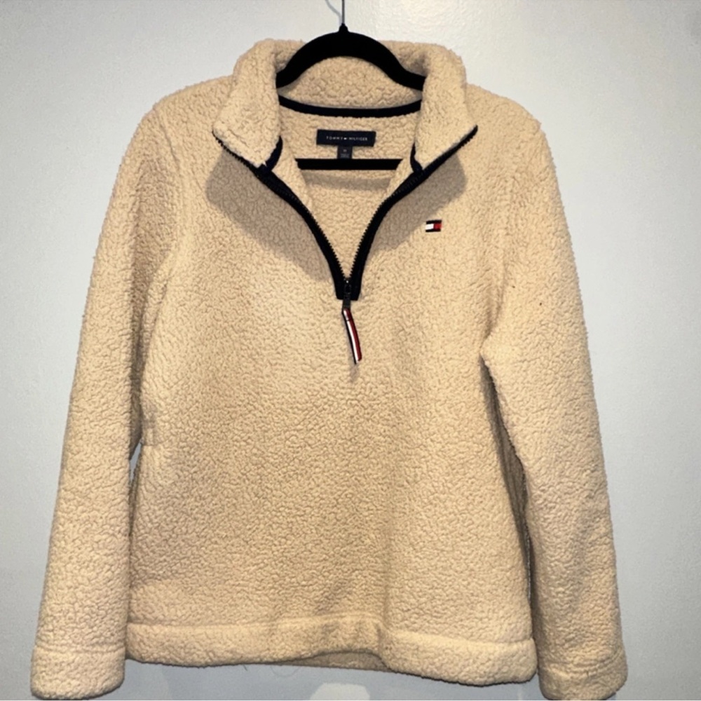 Tommy Hilfiger Women's Beige Teddy Jacket